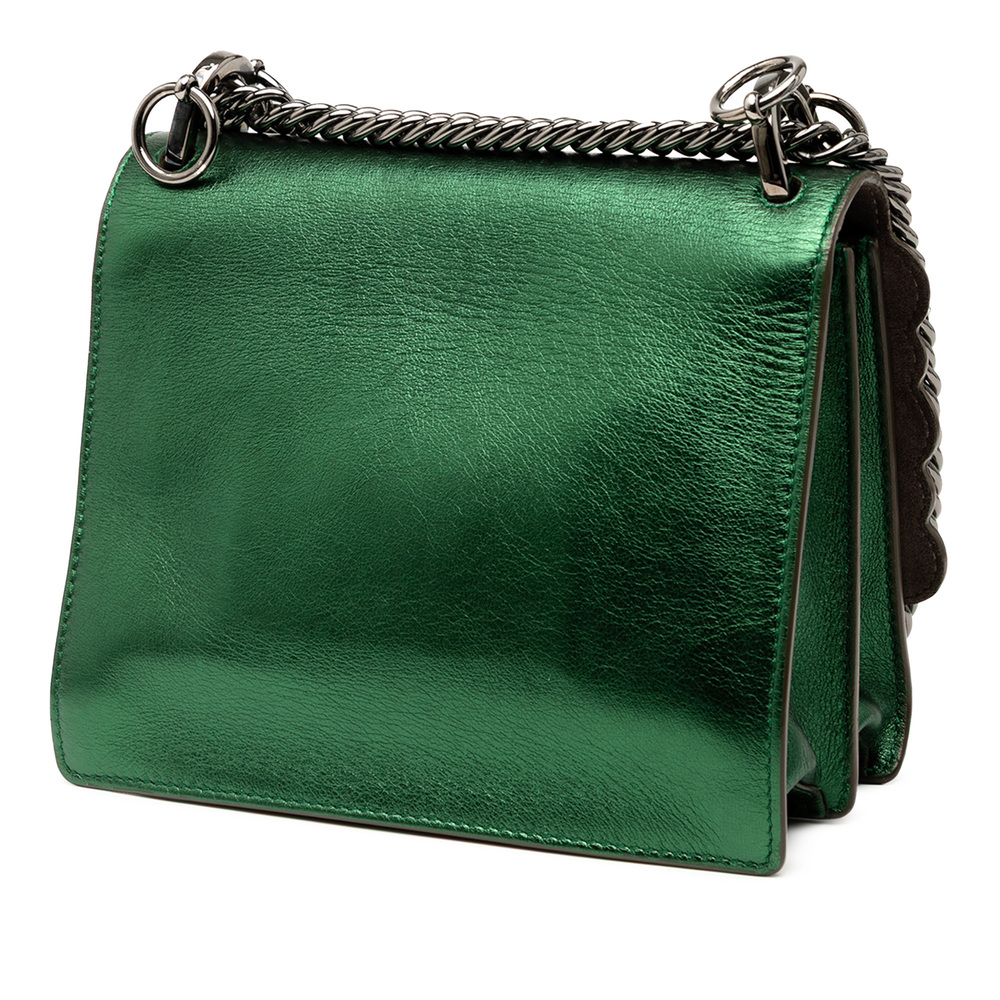 Pre-Loved Fendi Small Leather Scalloped Kan I Crossbody - Picture 2 of 8